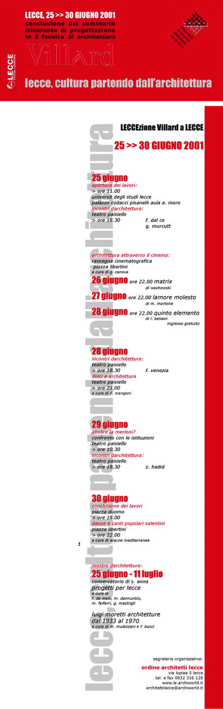 villard-2-lecce-2001-programma